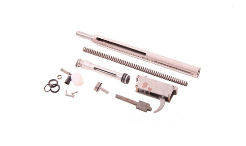 KIT COMPLETO REFORZADO CILINDRO,PISTÓN,GATILLERA METÁLICA PARA L96 WELL
