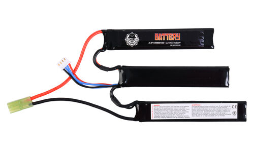 BATERIA LIPO 11.1V 1100MAH 25C (3PC) DUEL CODE