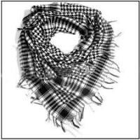 Pañuelo Palestino Grueso Blanco/Negro