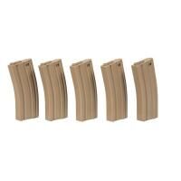 Cargador specna arms mid-cap 120BBS SET-5PCS TAN SPE-05-025501-00